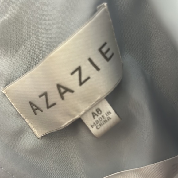 Azazie Light Blue Long BridesMade/Formal Dress Sz 8 - Picture 10 of 15